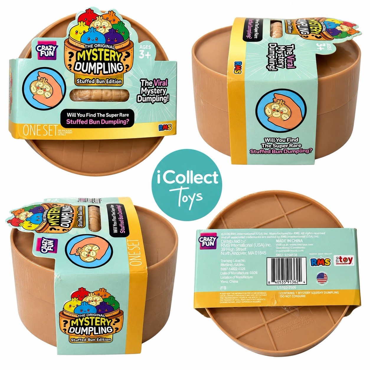VIRAL Squishy Mystery Dumpling STUFFED BUN Series AUTHENTIC RMS Crazy Fun