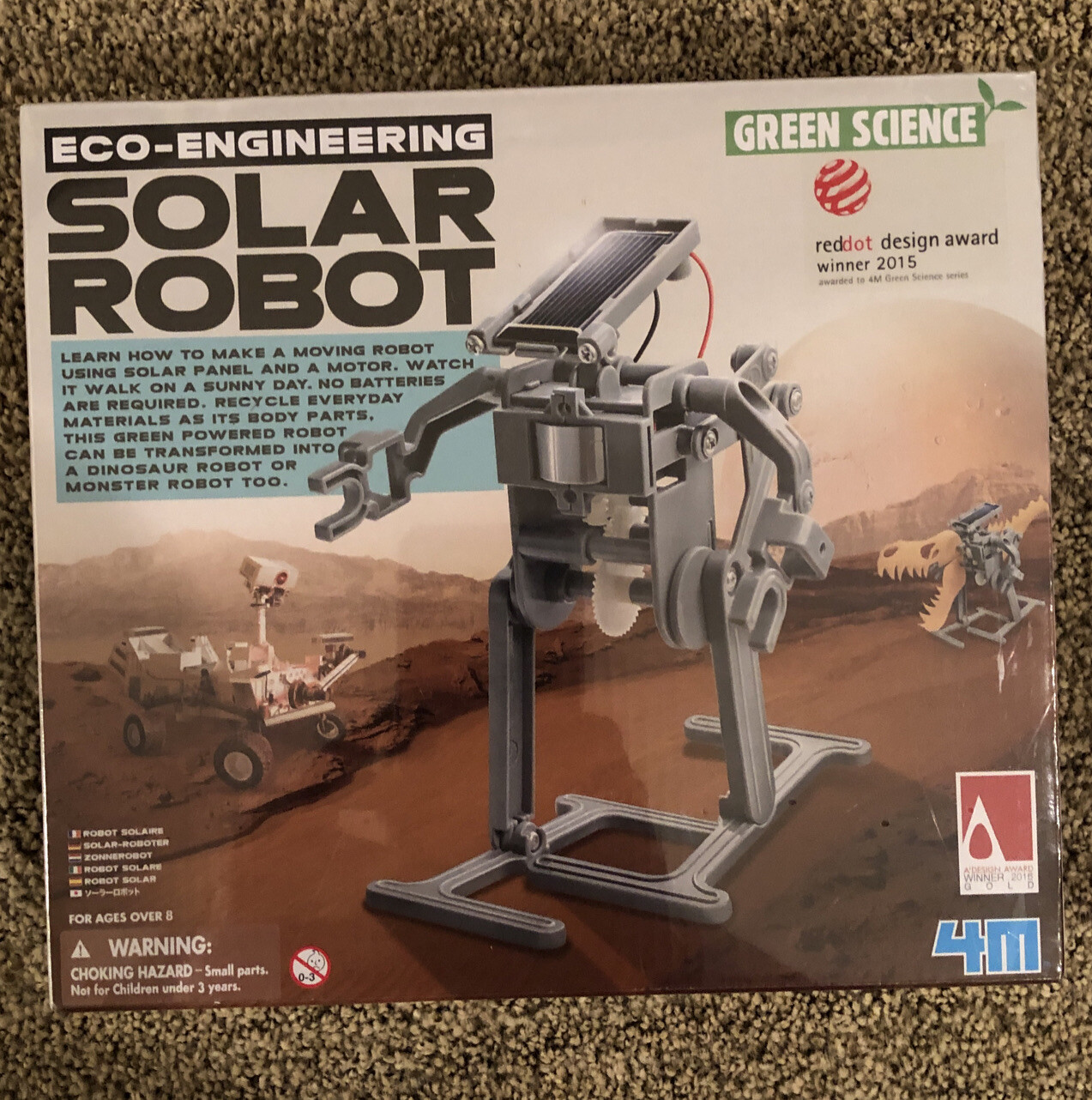 Eco-Engineering Solar Robot Build Your Own Robot Age 8+ Green Science NEW Sealed