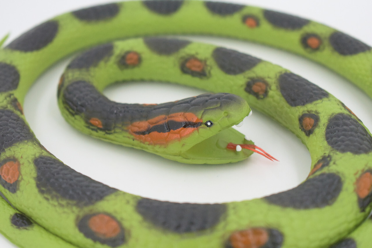Anaconda Snake Toy, Rubber Snake, Realistic Painted Model, Gift, 42″ WR24 BB316