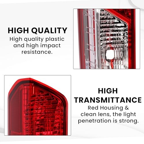 HECASA Pair Tail Light Compatible with 2015-2024 Ford Transit 150 250 350 350HD