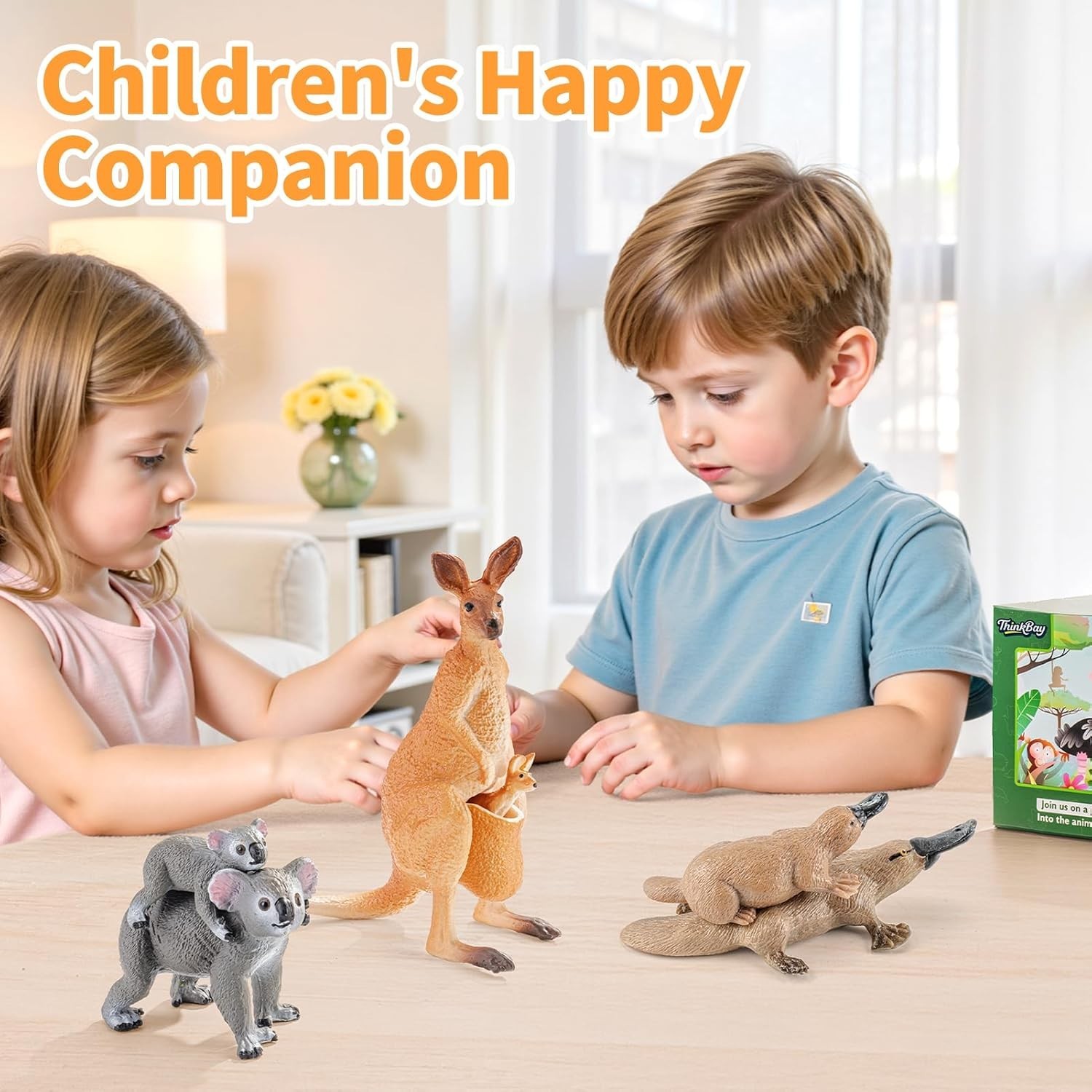 6PCS Australian Animal Figurines Family Toys for Kids, Zoo Safari Animal Figure,