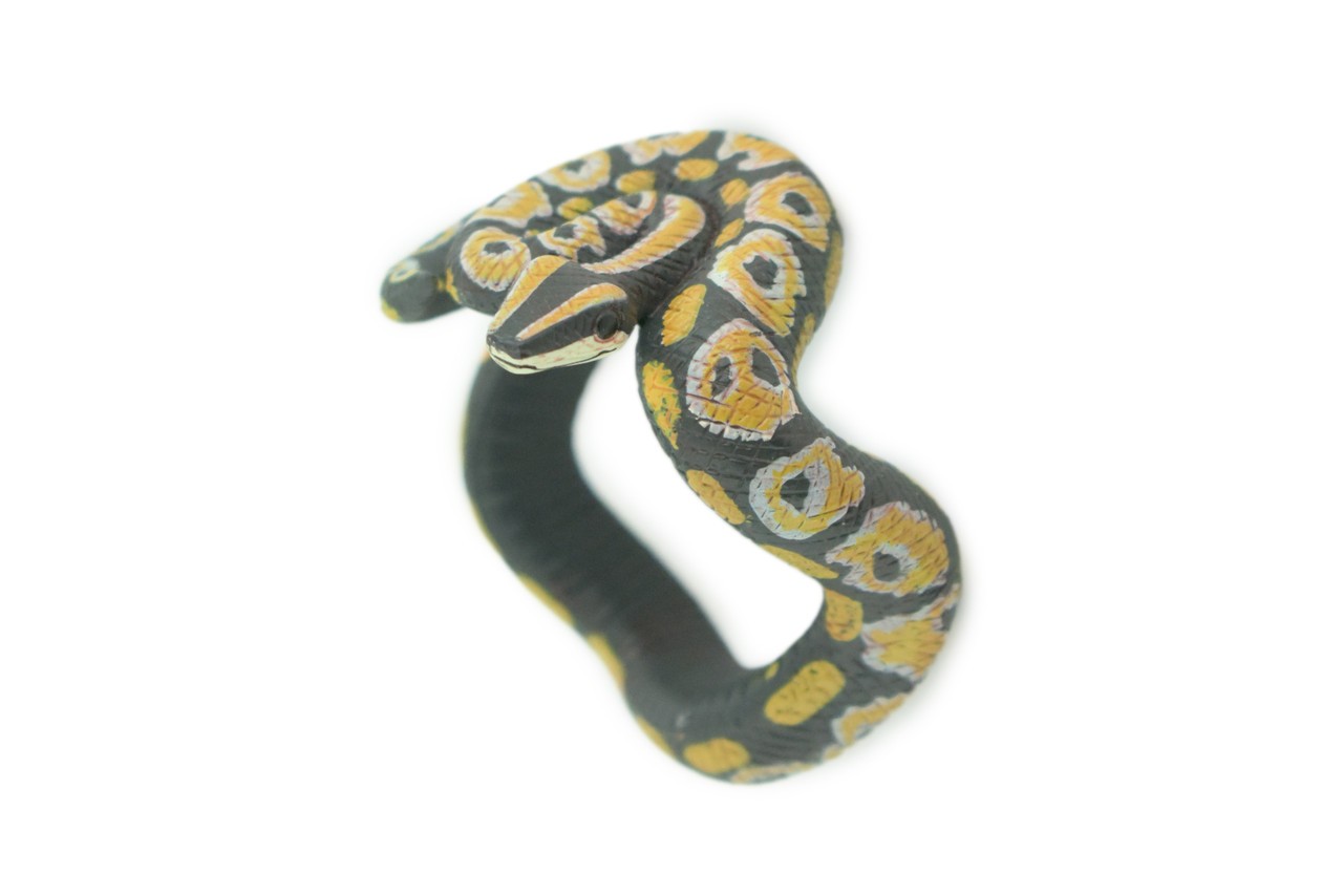 Yellow Boa Snake Bracelet, Realistic Snake Wrist Band, Plastic, 3″ RI71 B663