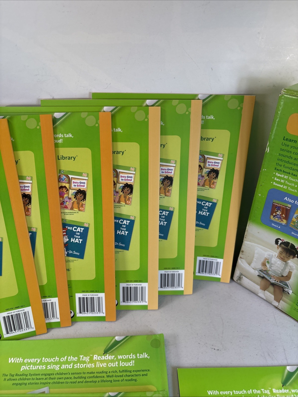 LeapFrog Leap Reader Tag Learn to Read Book Lot Olivia King Fu Panda 196B17
