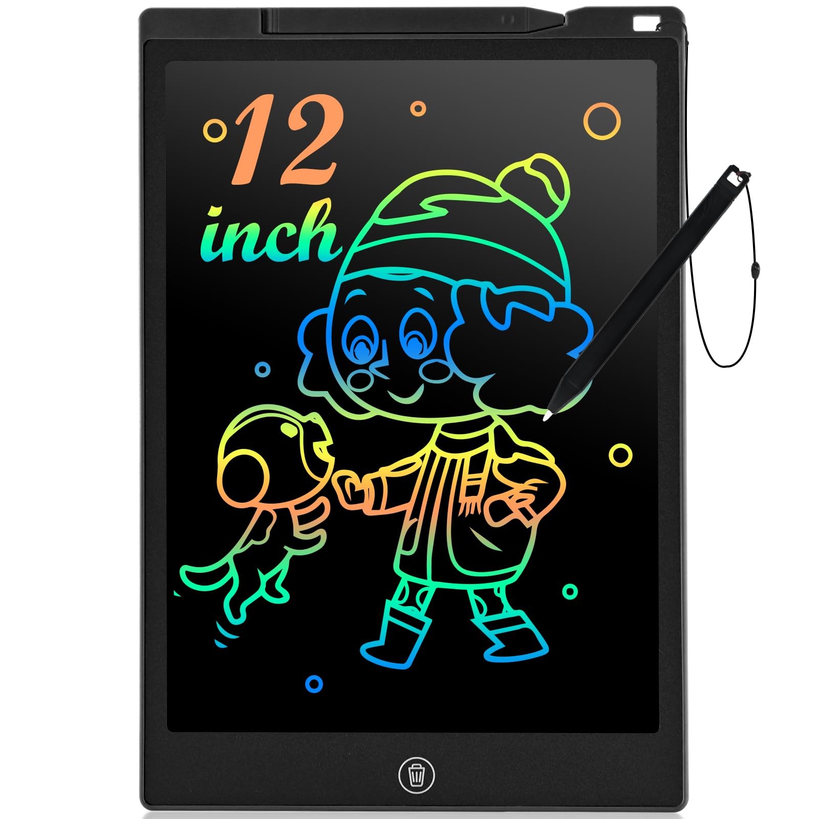 cimetech LCD Writing Tablet, Toys Gifts for 3-8 Year Old 12», 12» Black