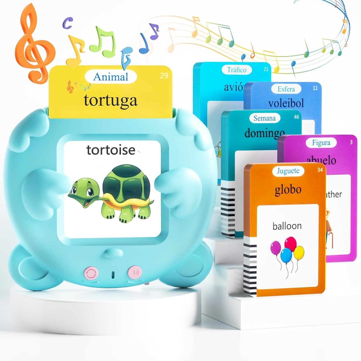 Spanish & English Talking Flash Cards for Toddlers, 510 Sight Words Bilingual…