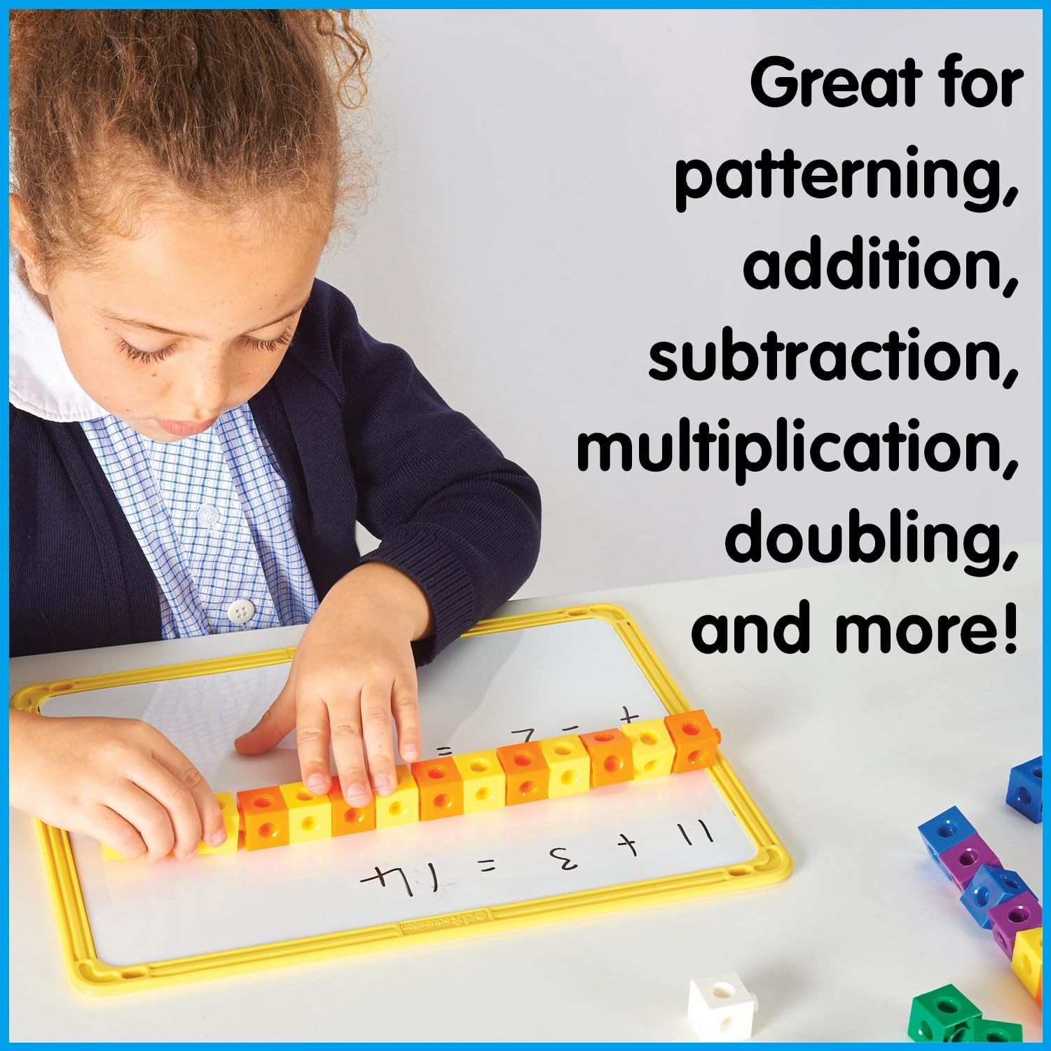 Edxeducation Linking Cubes | Set of 100 | Counting Cubes | Color Sorting Toys |