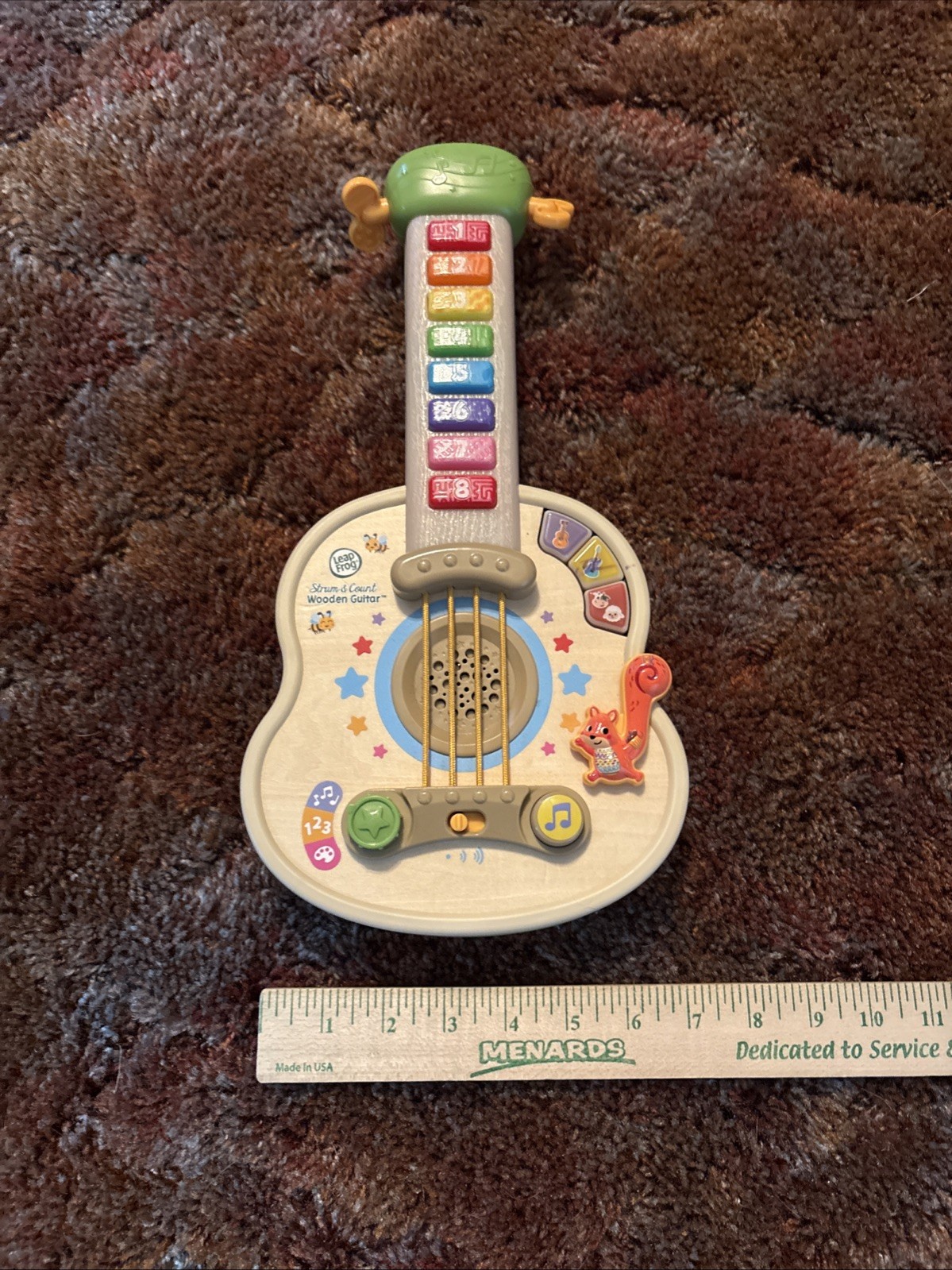 LeapFrog Strum & Count Wooden Guitar Plastic,Wood Baby and Toddler Toys