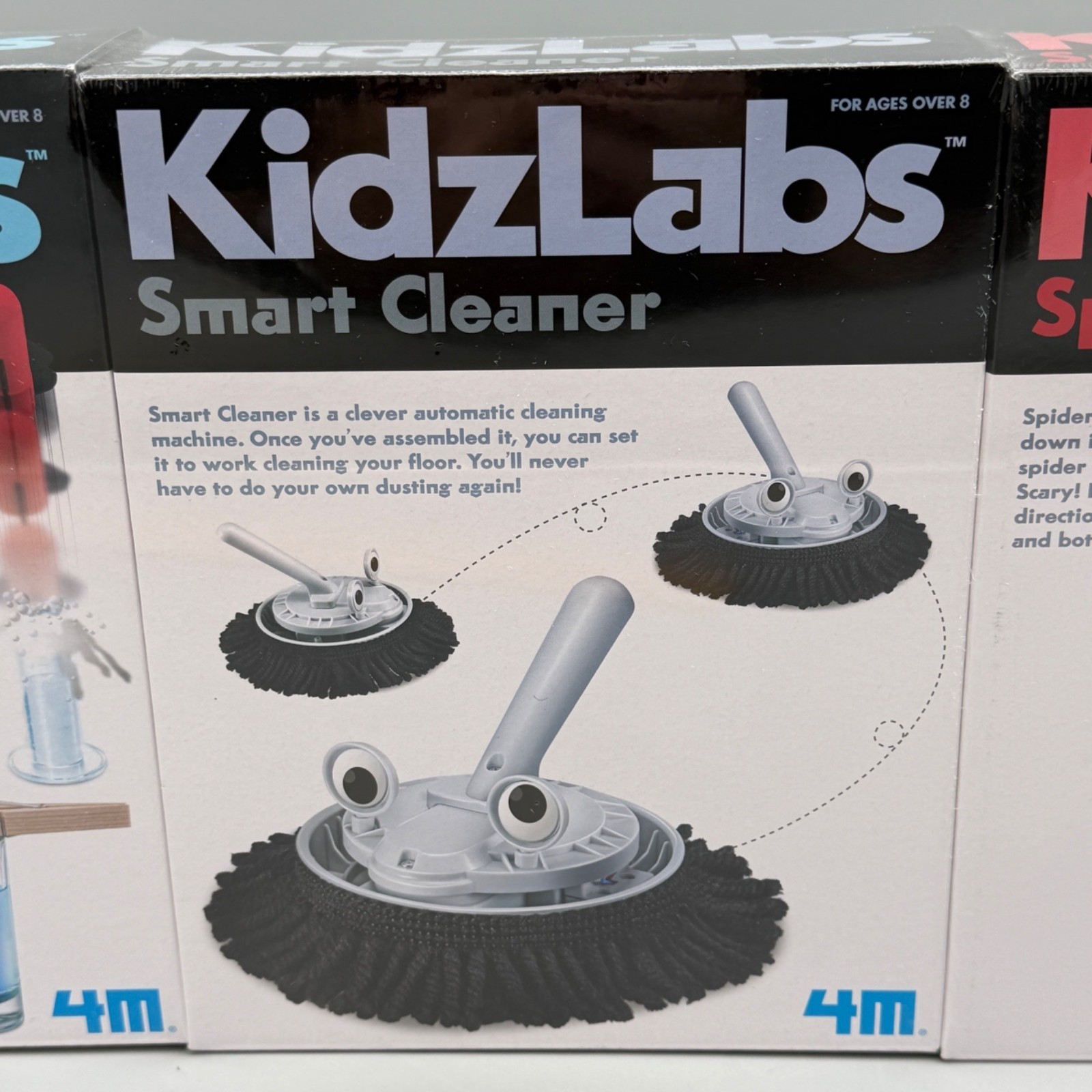 4M KidzLabs Set of 3 Kitchen Science, Smart Cleaner & Spider Robot Science Kits