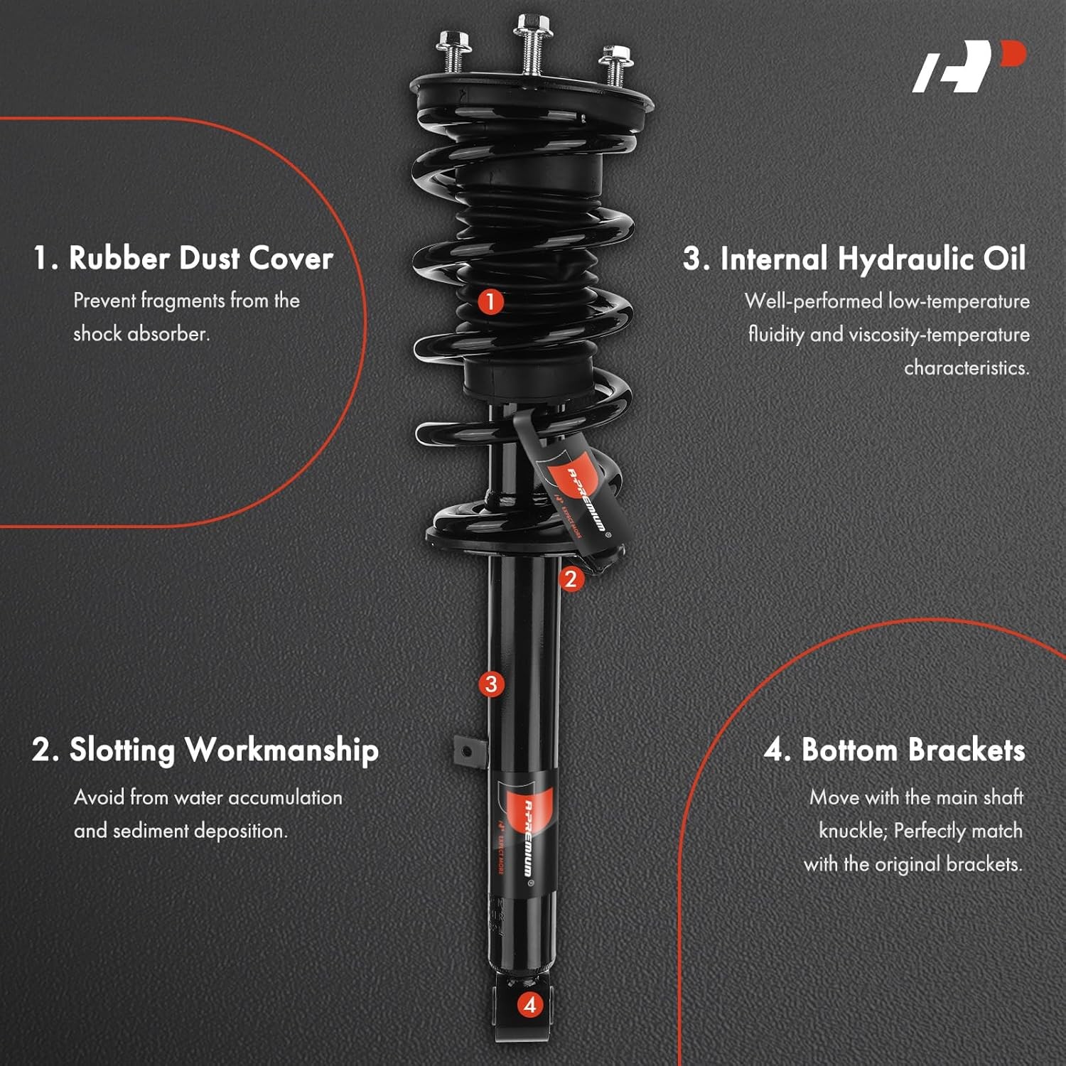 A-Premium Front Struts Compatible Lexus IS250 IS350 2006 2013
