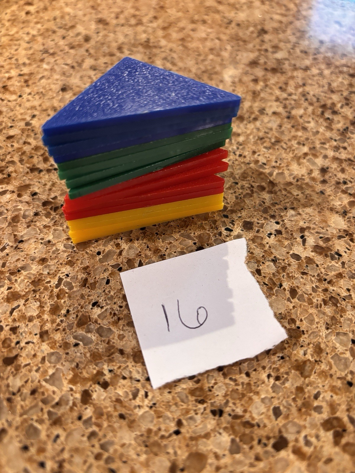 438 Geometric Pattern Shapes Blocks Primary Colors Plastic Math