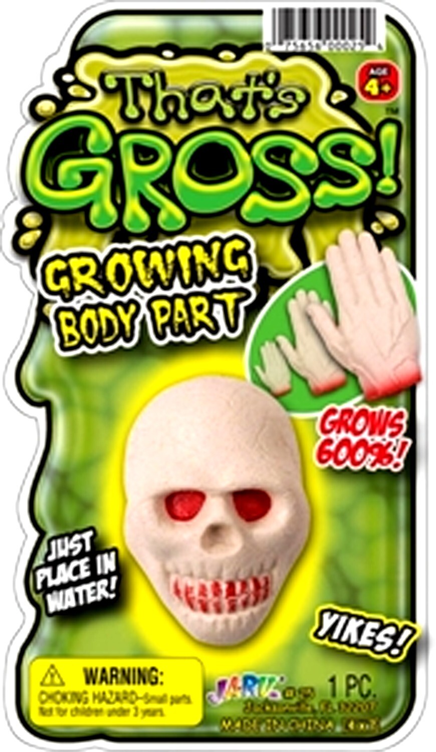 Magic GROW HUMAN SKULL Severed Head Growing Body Part Lab Jar Weird Science Prop