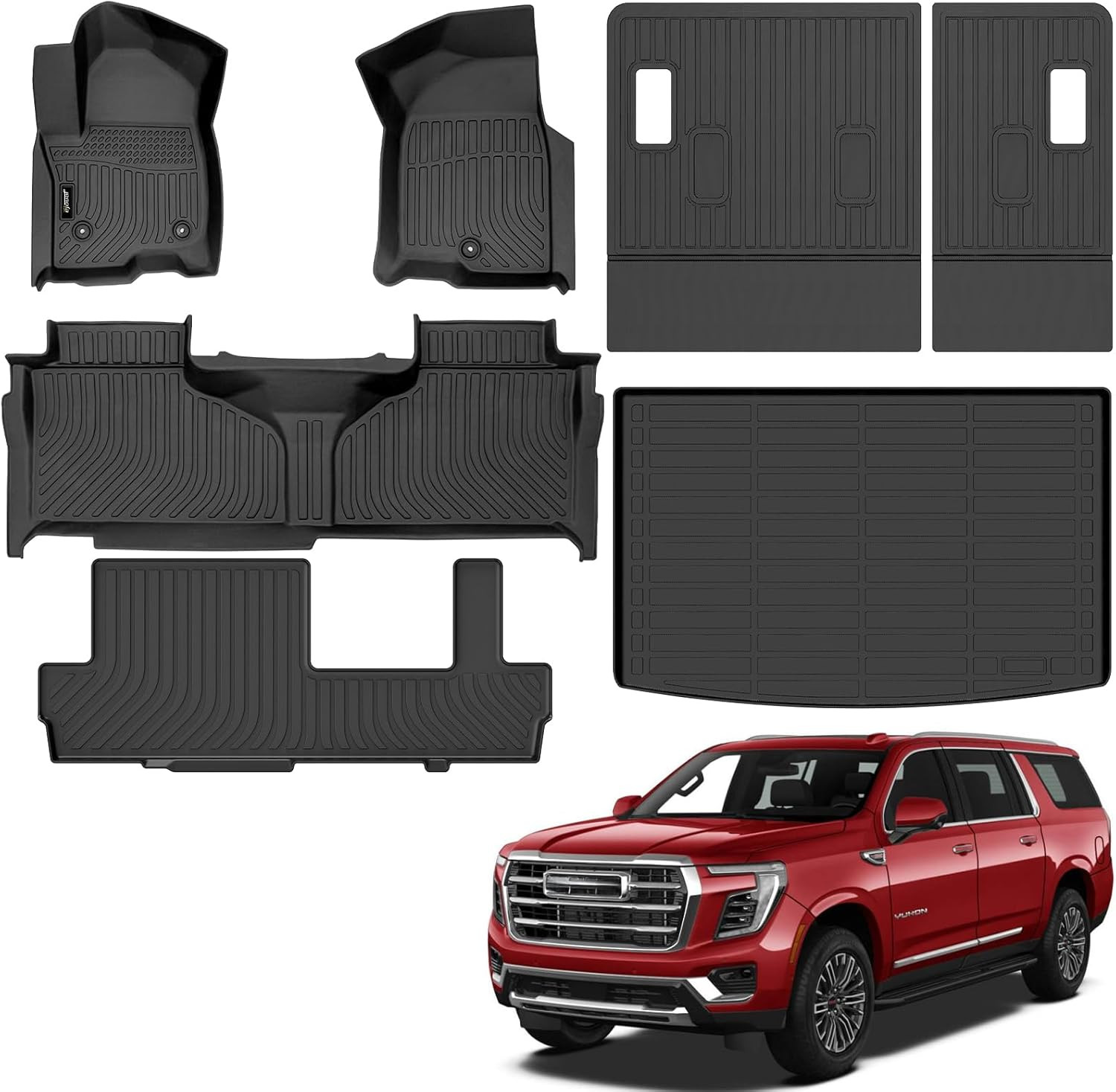 All-Weather Floor Mats for 2021-2026 Chevy Suburban/Yukon XL/Escalade ESV