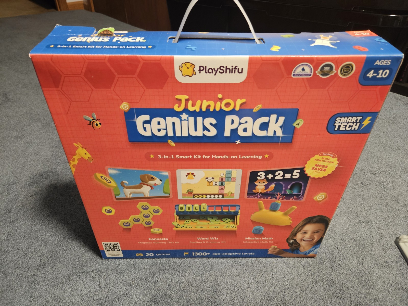 PlayShifu Junior Genius Pack 3-in-1 Smart Tech Math Kit Ages 4-10