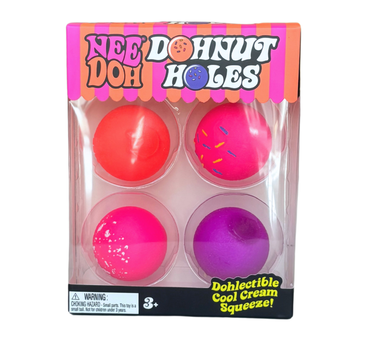VIRAL & NEW! Schylling NeeDoh Teenie Donut Holes 4 Pack NEE DOH 100% AUTHENTIC