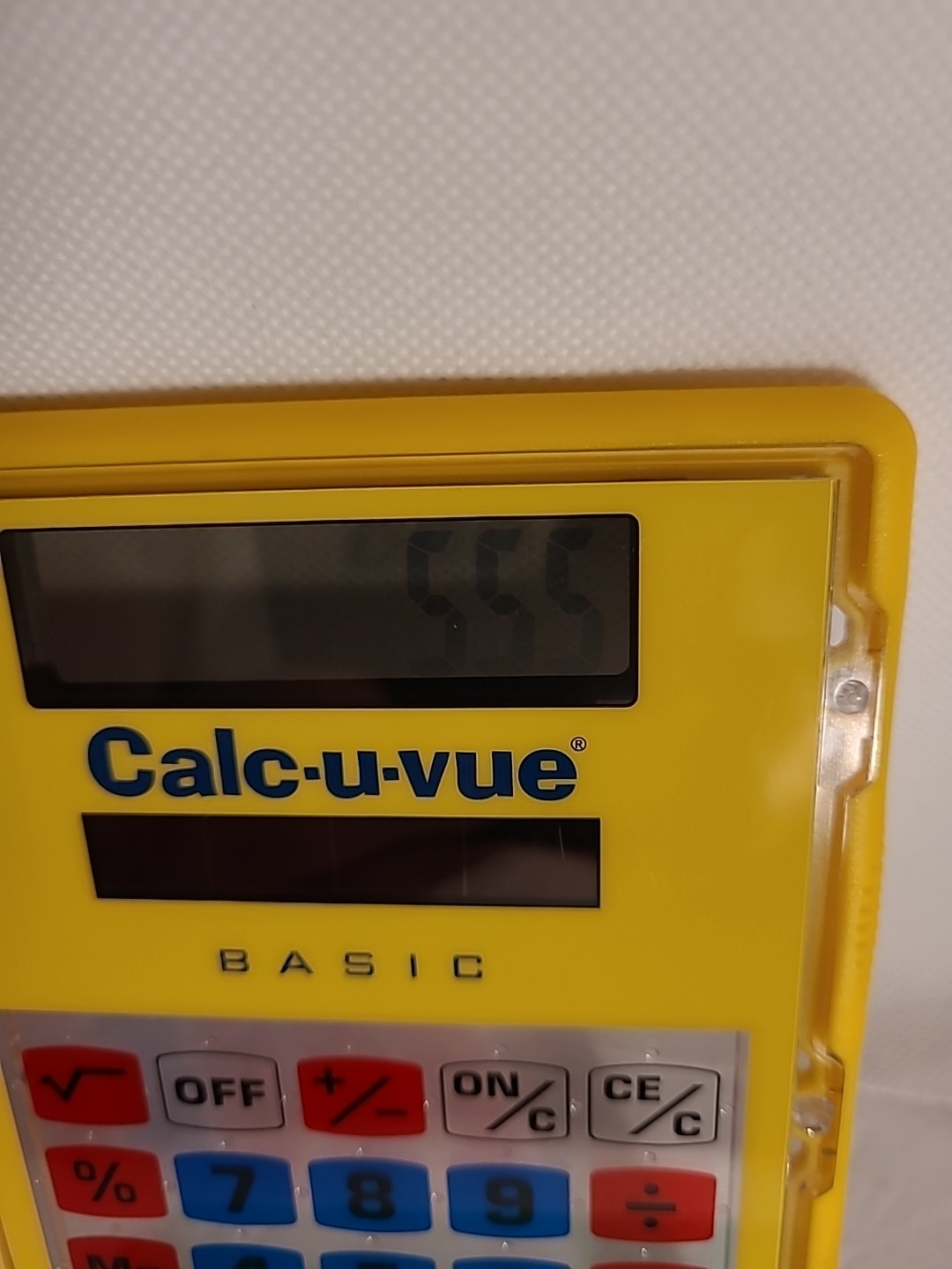 Transparent CALC-U-VUE Visualiser Calculator SOLAR POWER For Overhead Projector