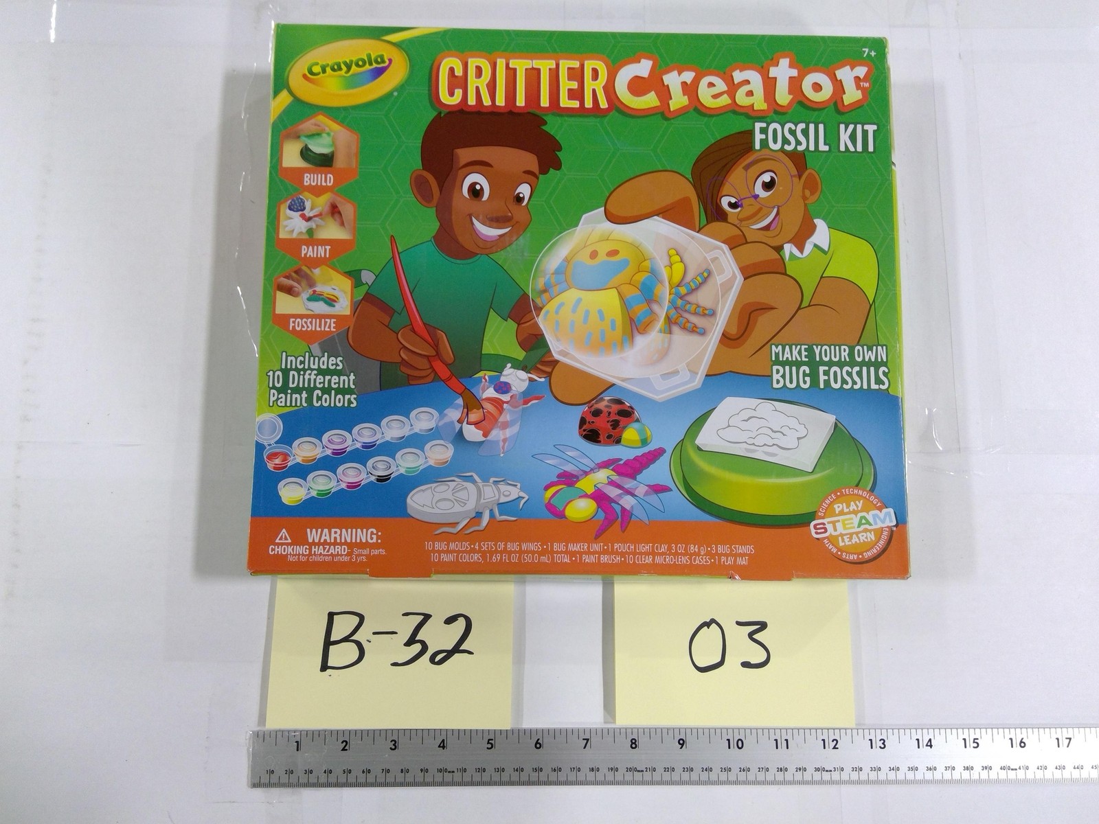 Crayola Critter Creator Fossil Kit Bug Fossils STEAM Activity Toy 7+ New Sealed