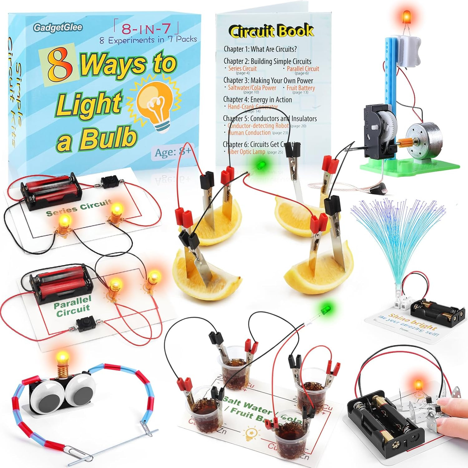 Science Circuit Kit Electricity for Kids, STEM Light Bulb Experiment, Electric
