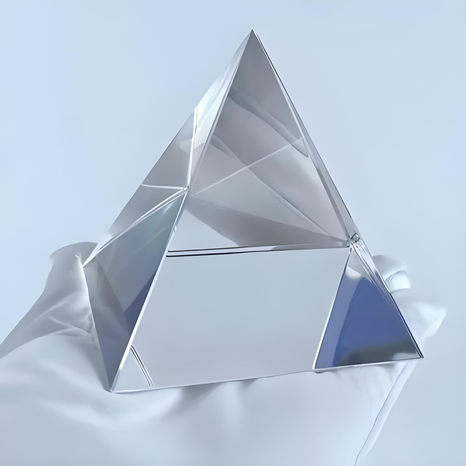 150mm Rainbow Optical Crystal Pyramid Prism For Furnishing Articles Decoration