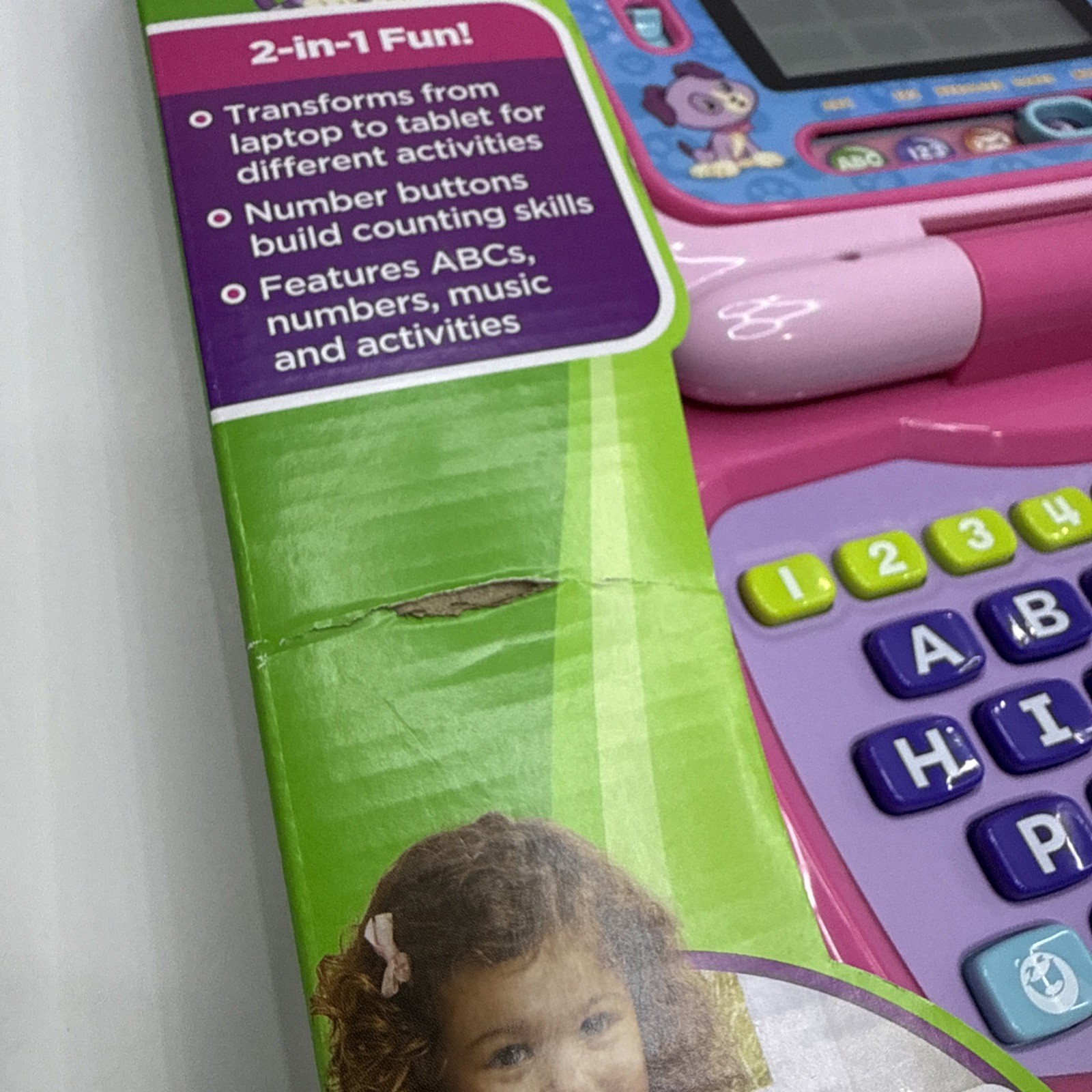 LeapFrog 2-in-1 LeapTop Touch Learning Laptop / Tablet New (Package damage)