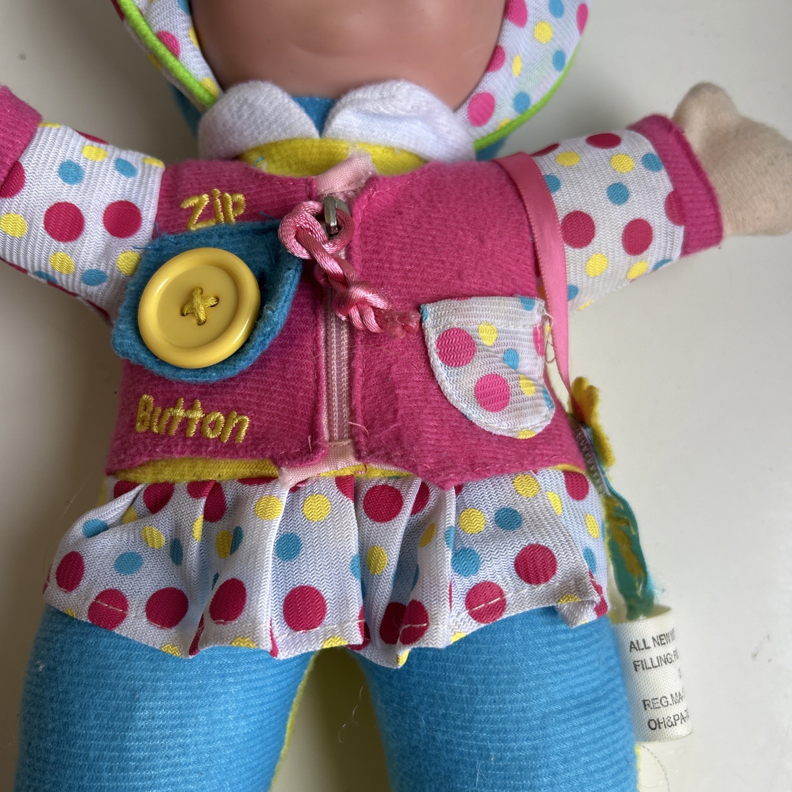 Kingstate I Can Dress Myself Doll Baby’s First Play & Learn Activity Vintage