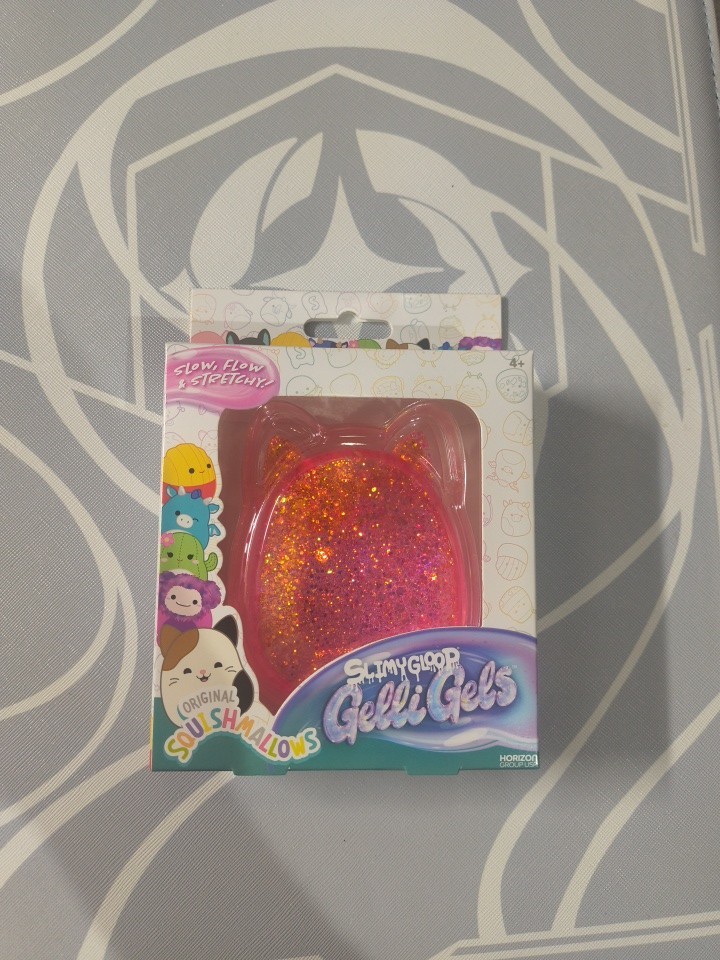 Squishmallows SlimyGloop Gelli Gets Pink Glitter Tactile Squeeze Toy squishy