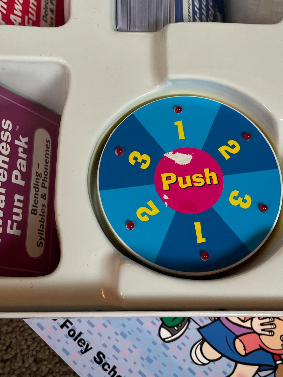 Phonological Awareness Fun Park game W/ Electronic spinner Super Duper Pub.