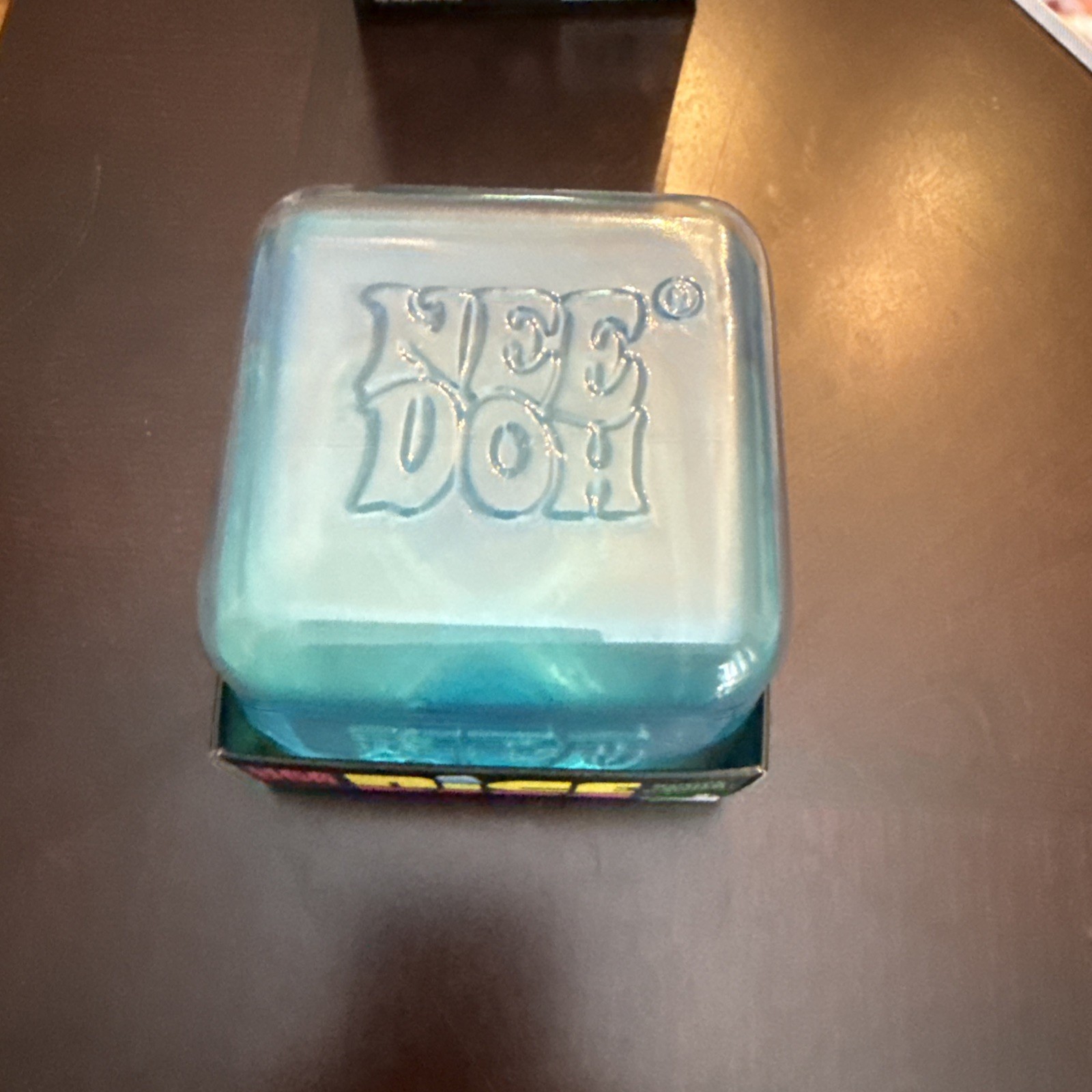 NeeDoh Nice Berg Blue XL Giant Nee Doh Niceberg Solid Squish Cube Ice Block New