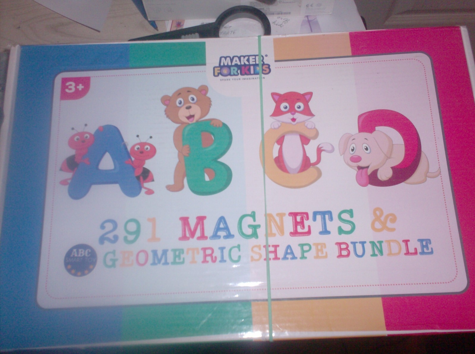 MAKER FOR KIDS 291Pcs ABC Magnets Board Magnetic Letters Numbers and Shapes