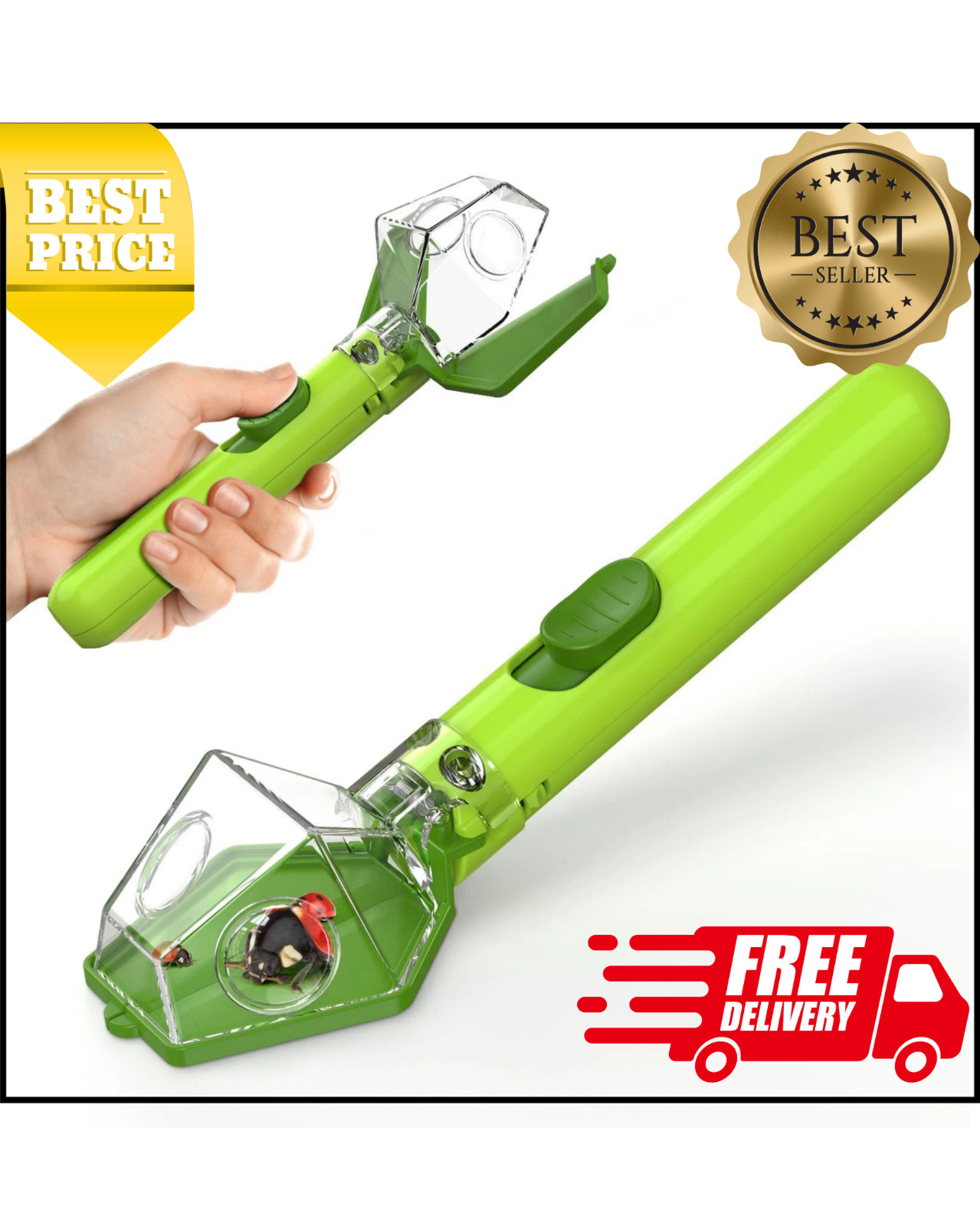Bug Catcher for Kids, Insect Trap Kit with 6X Magnifier STEM for Education