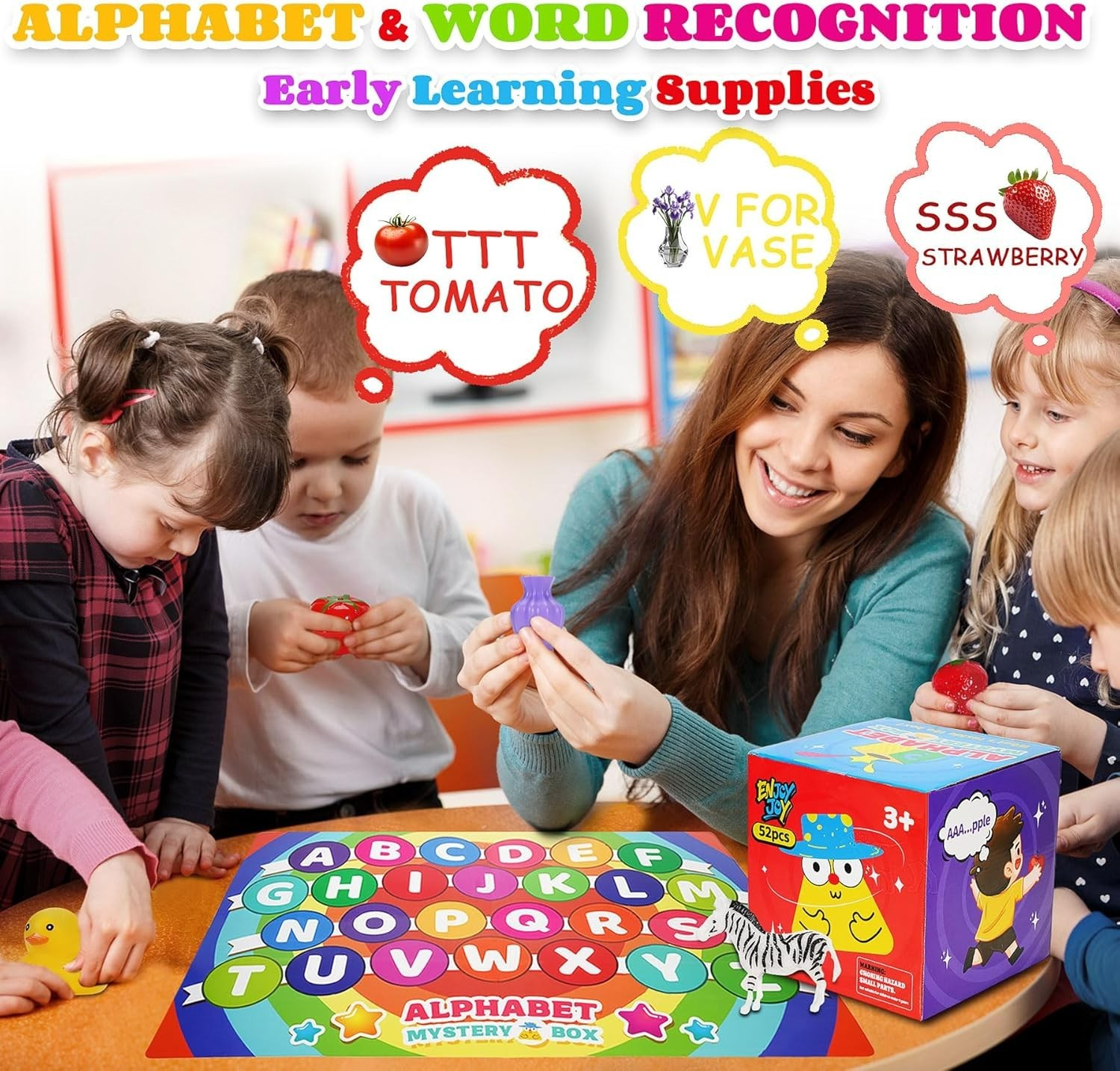 Mystery Box 58PCS Speech Therapy Alphabet Montessori Sensory Toy 3-6