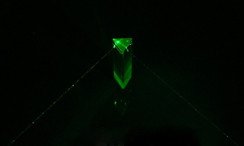 Optical Triangular Prism Physics Teaching Refracted Light Spectrum 25x25x80mm