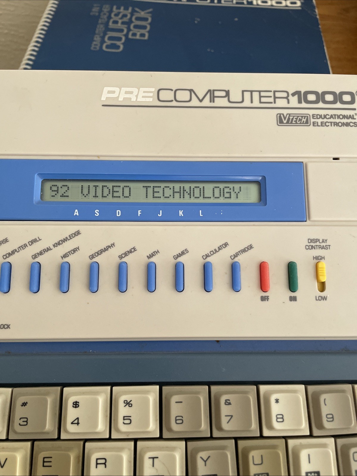 VTech PreComputer 1000 Educational Electronics 1992 Bible Trivia Game 2 works!!!