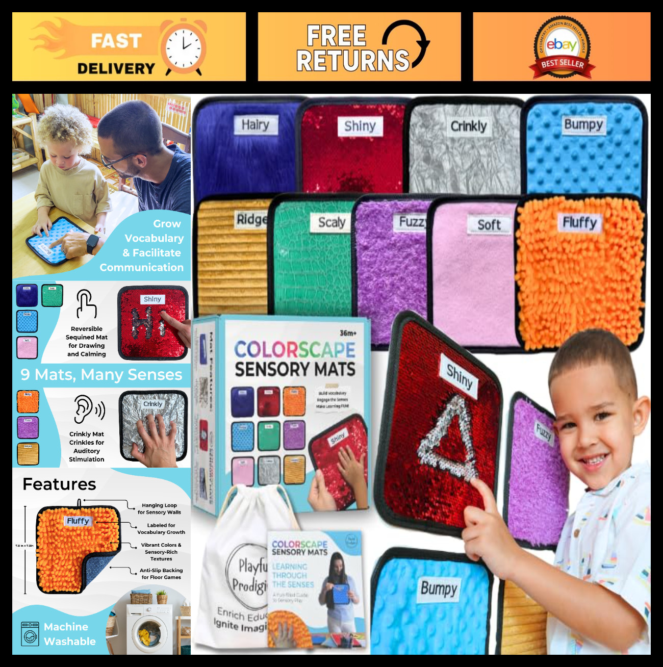 9 Sensory Mats with Lesson Plans | Autism Toys for Kids | Occupational Therapy M