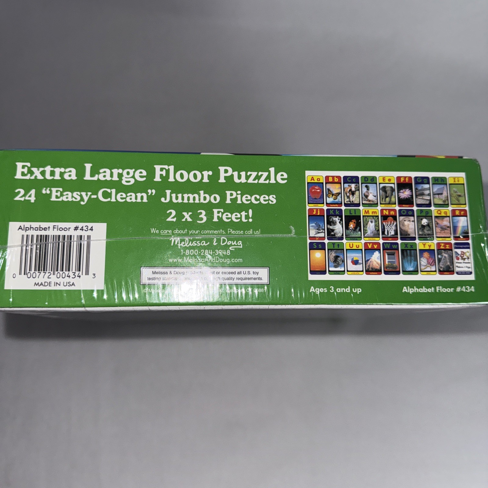 Melisa & Doug Alphabet Floor Puzzle, 24 Jumbo Pieces, 3+ Age, NEW Sealed Box