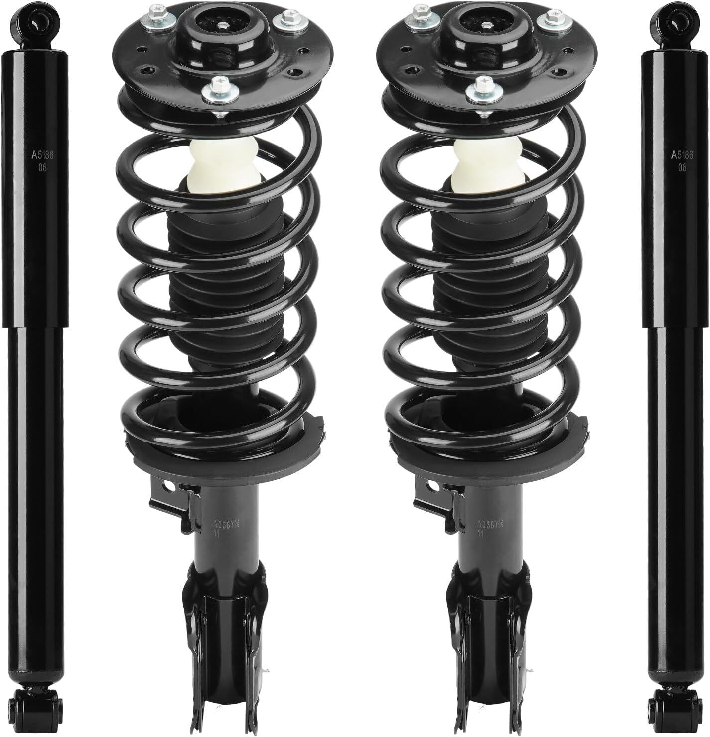Front & Rear Strut Shock Assembly w/Coil Spring for Equinox 07-17, Chevy Captiva