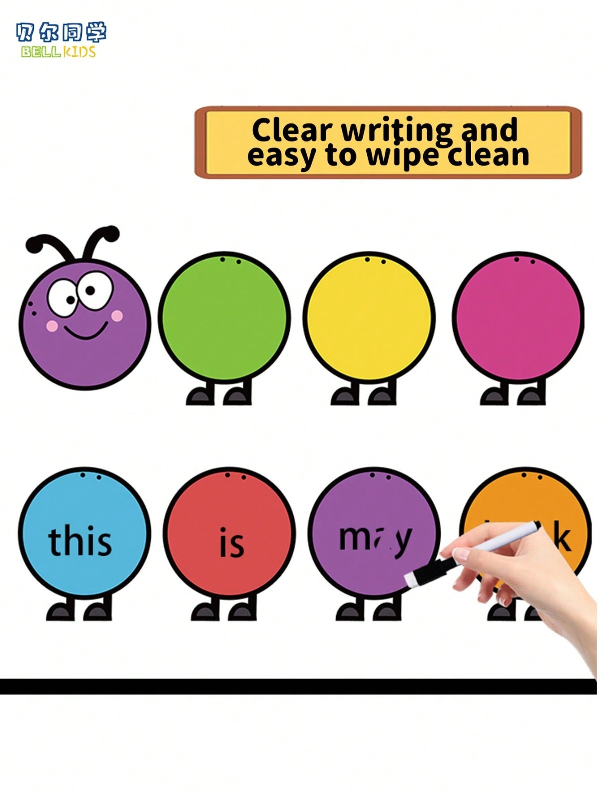 DIY Writable Caterpillar Linking Cards, Montessori Preschool Puzzle Teaching Too