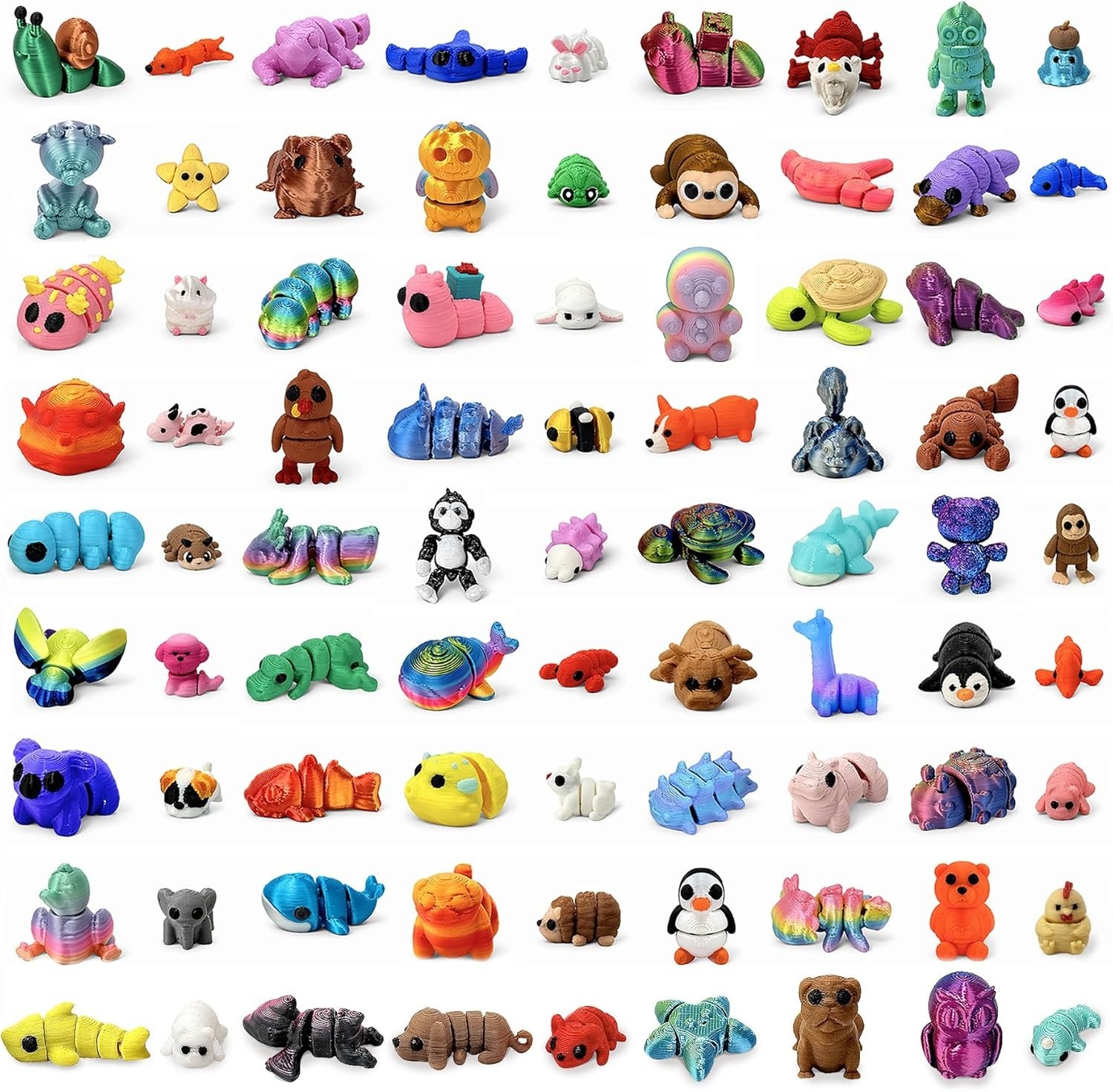 150PCS 3D Printed Random Animal Figurines Reward & Celebration Collection, As…
