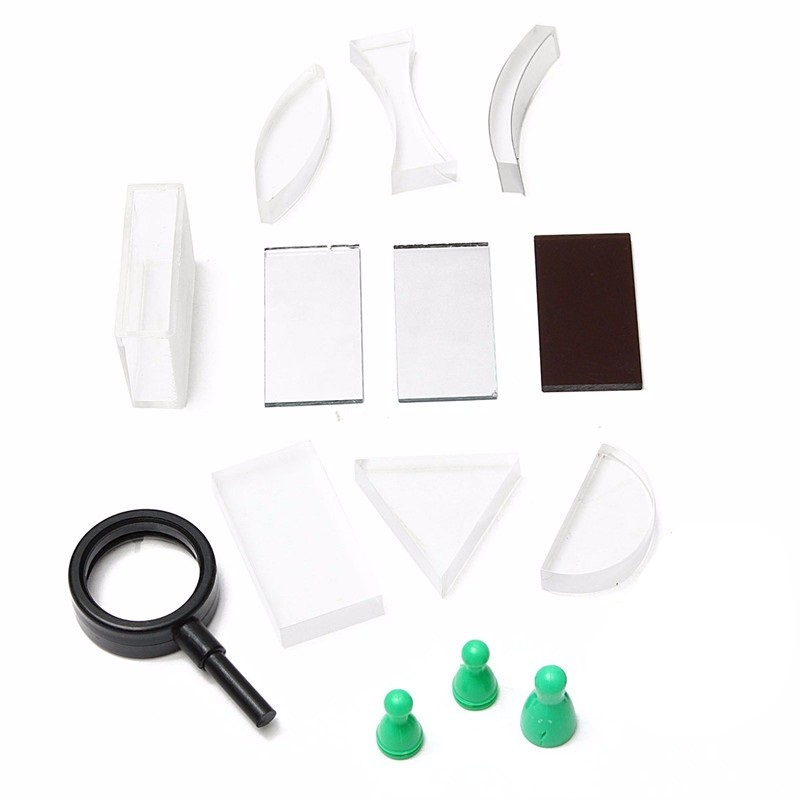 Physical Science Triangular Prism Convex Lens Optics Set Optical Experiment Box