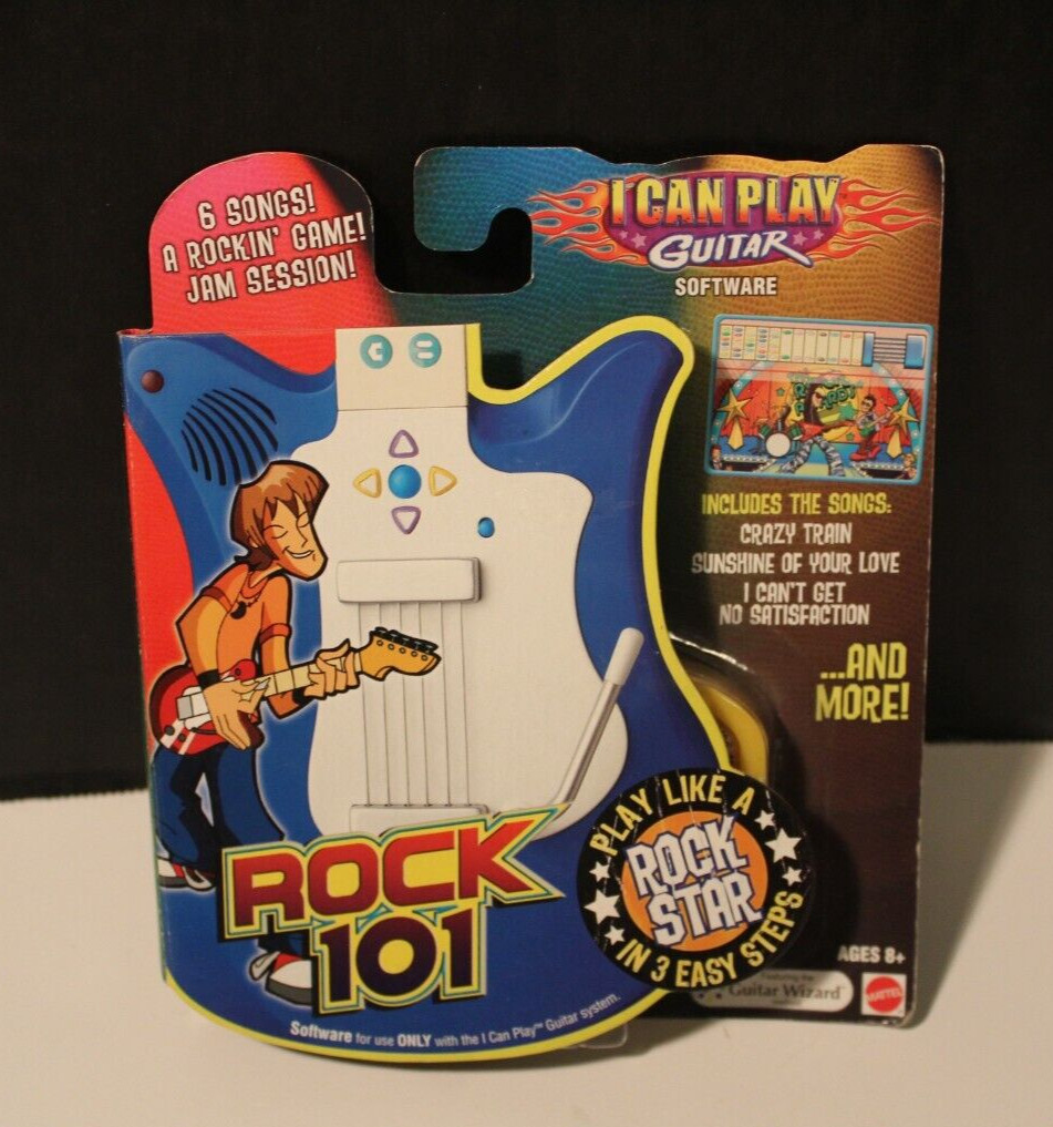 Mattel I Can Play Guitar Rock 101 Includes 6 Songs, Software For Use w/ ICPG New