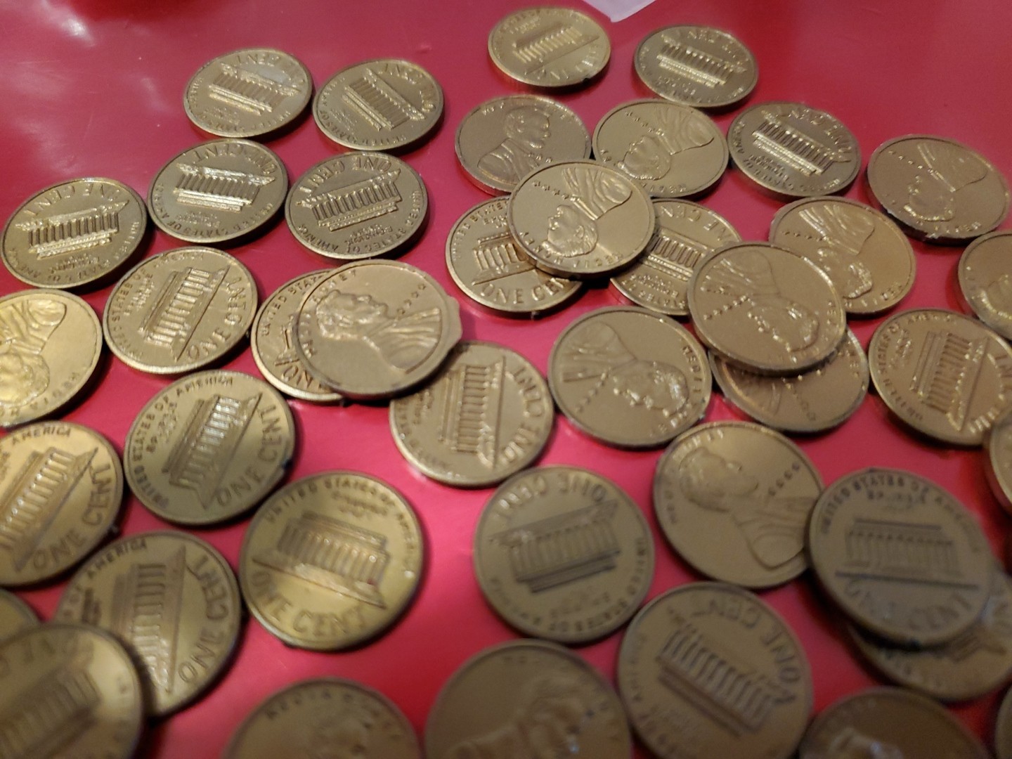 VTG Media Money Plastic Pennies Lot 72 Pieces Realistic Math Manipulative