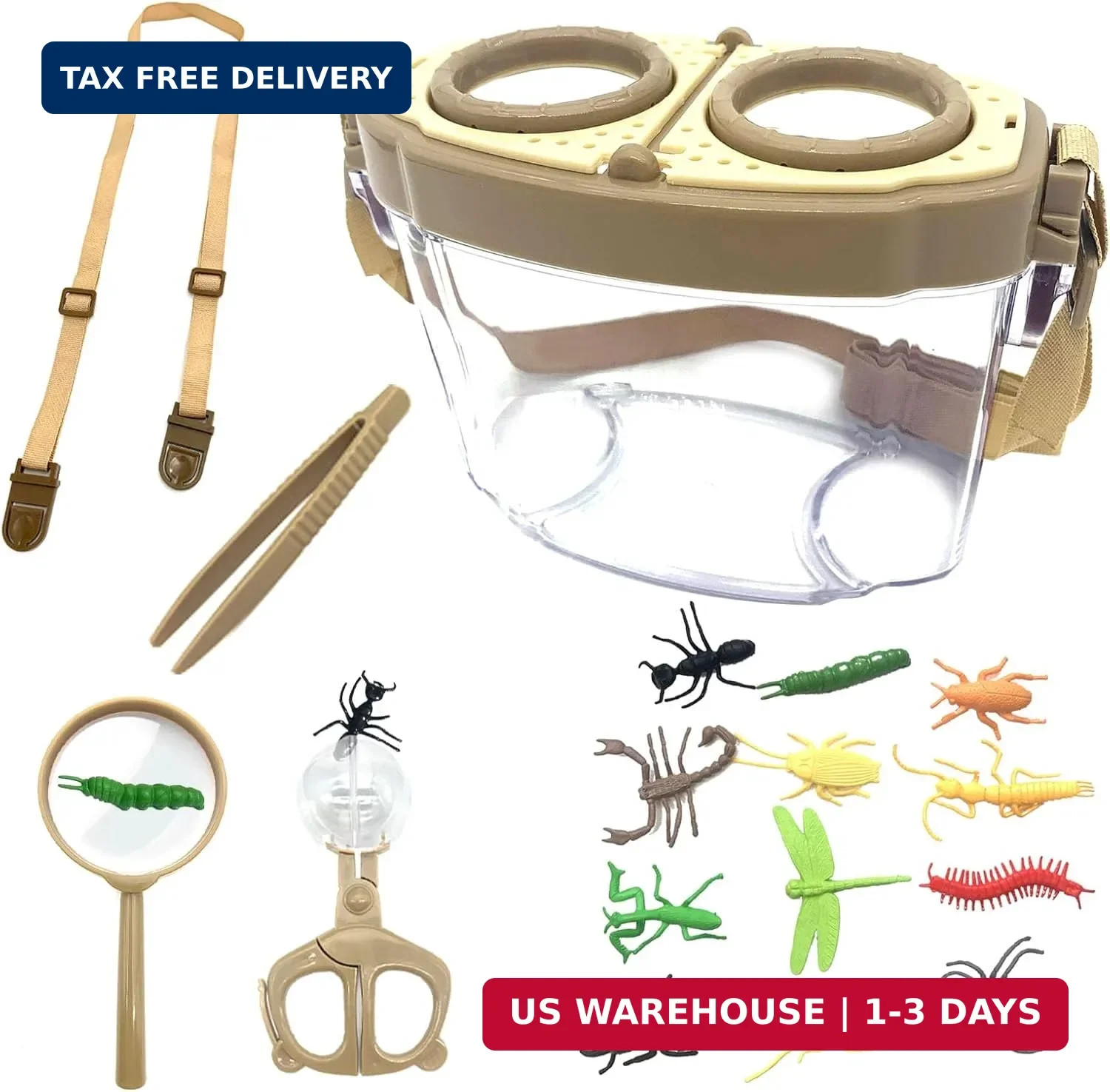 Bug Catcher Kit, Kids Bug Collection Kit, Outdoor Nature Explorer Kit, Science E