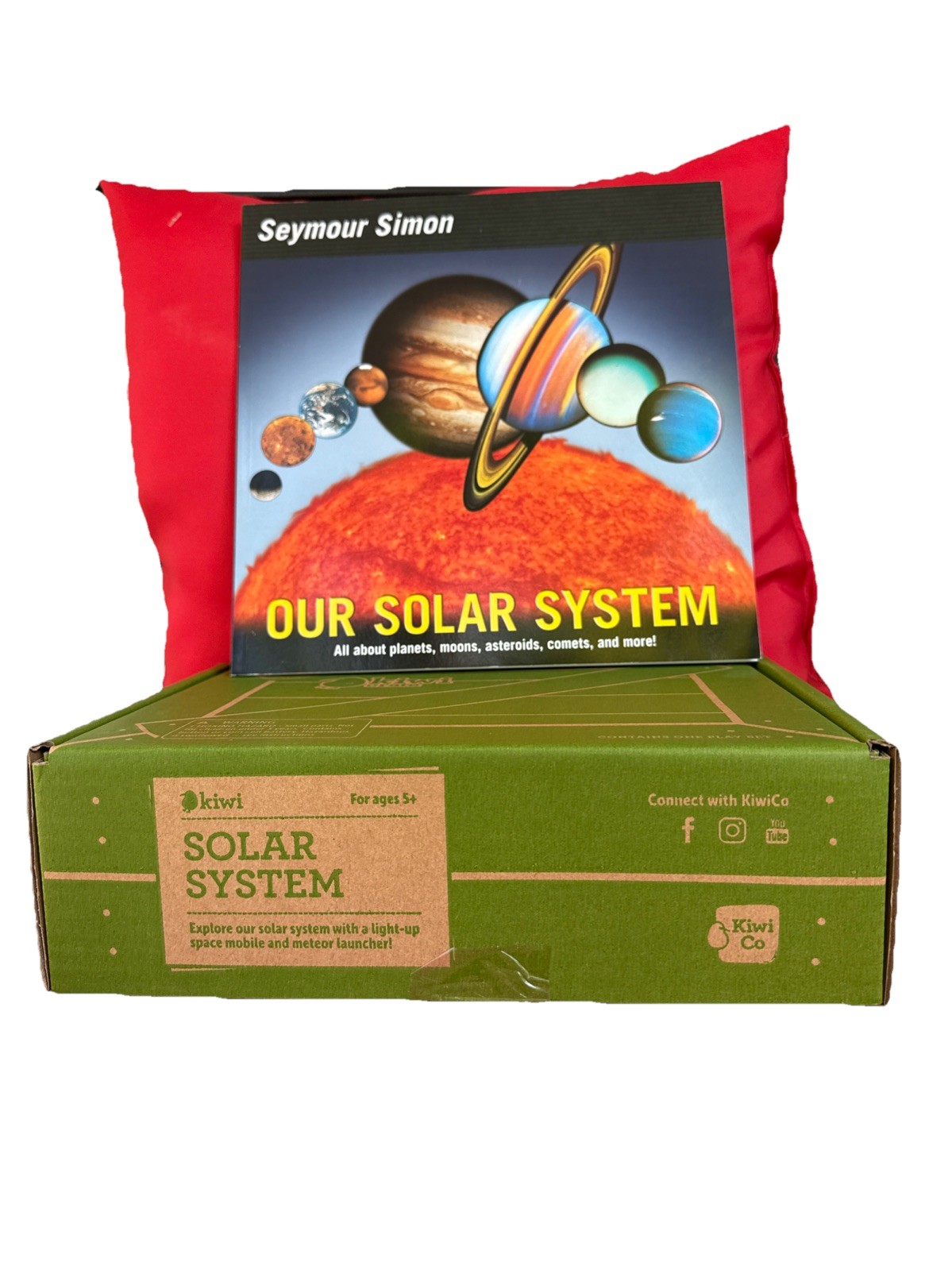 Kiwi Crate Solar System Model/Light-Up Space Mobile Meteor Launch w Book – NEW