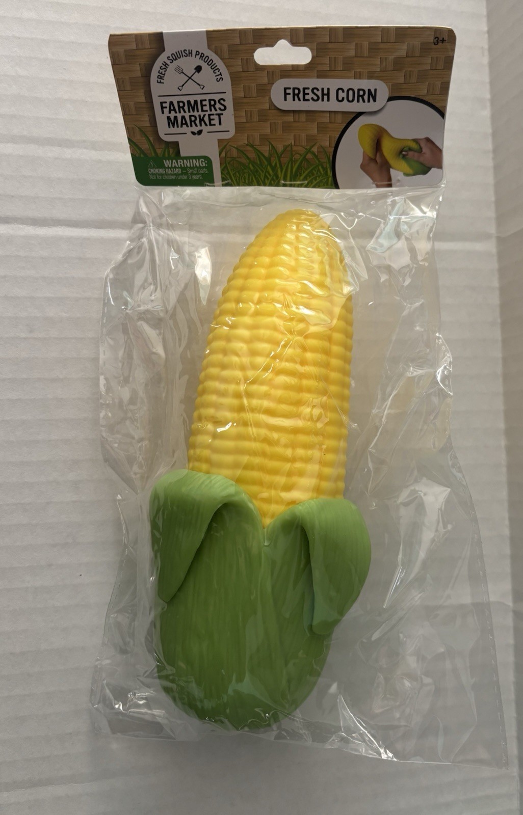 Sunny Days Farmers Market Fresh Corn Jumbo Squishy Stress Ball Sensory Toy New