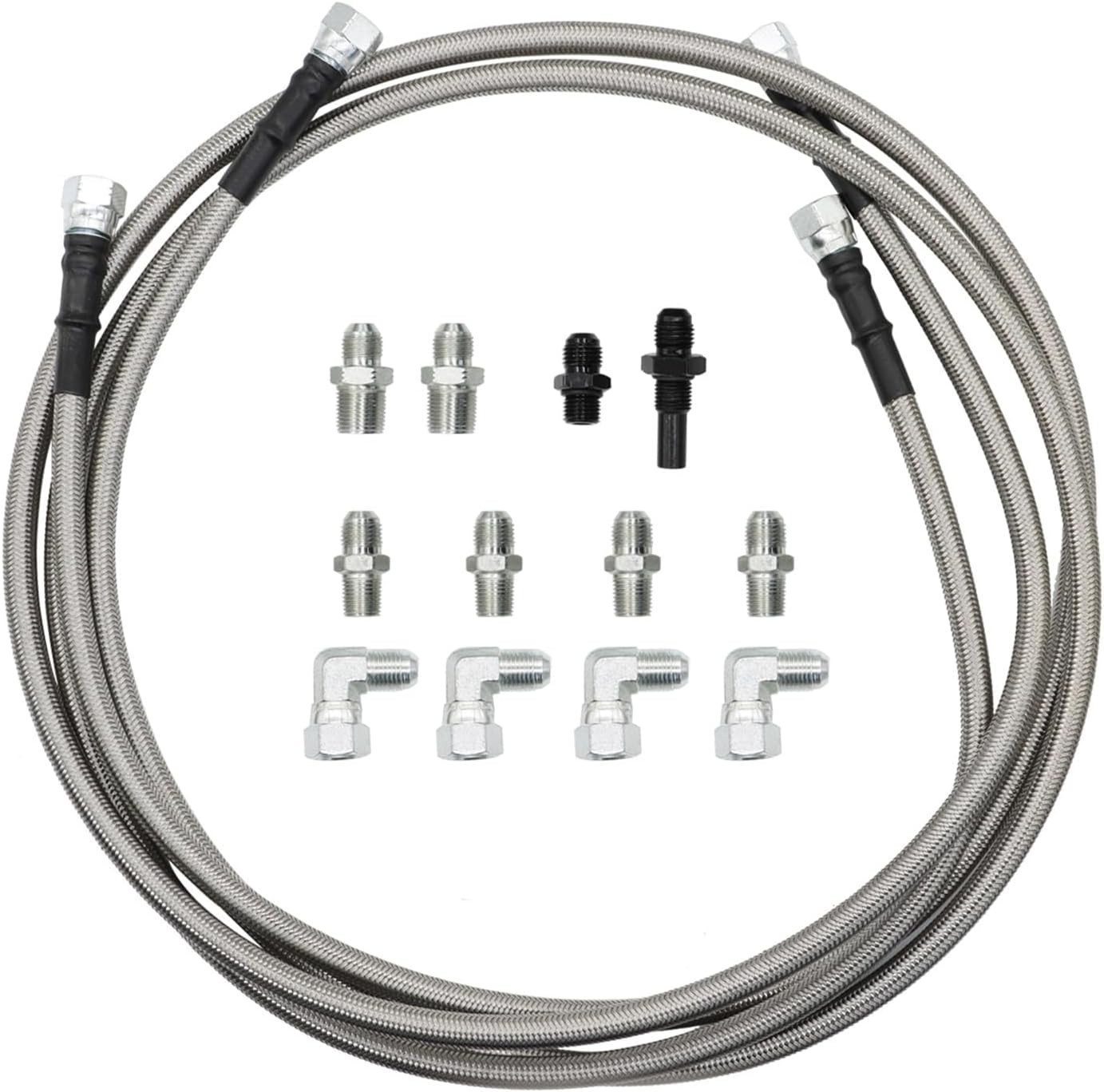 6AN 70″ Transmission Oil Cooler Hose Line kit Compatible with 4L60E 4L80E TH350