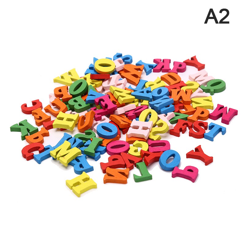 100PCS/Set Colorful Wooden Numbers Letter For Children Learning Educational Toy!