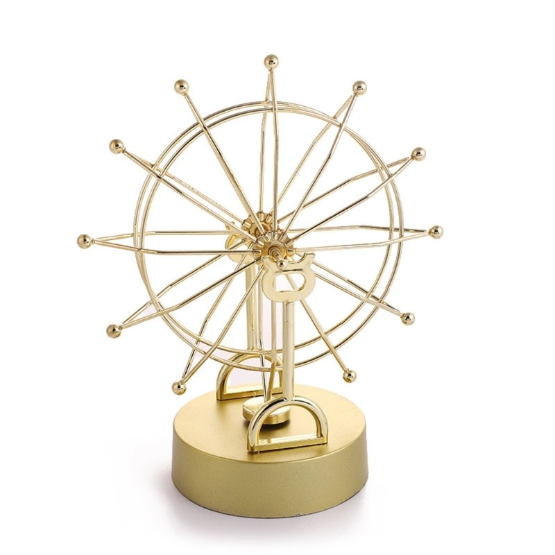 Metal Ferris Wheel Perpetual Motion Ornament Desktop Decor Model Supplies