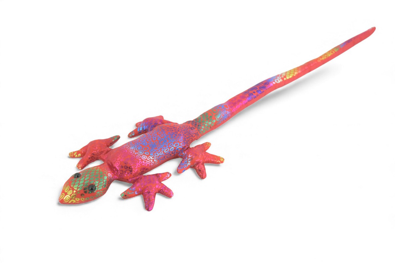 Lizard, Red, Handmade In Thailand, Sand Creatures Bean Bag Toy, 16 Inches