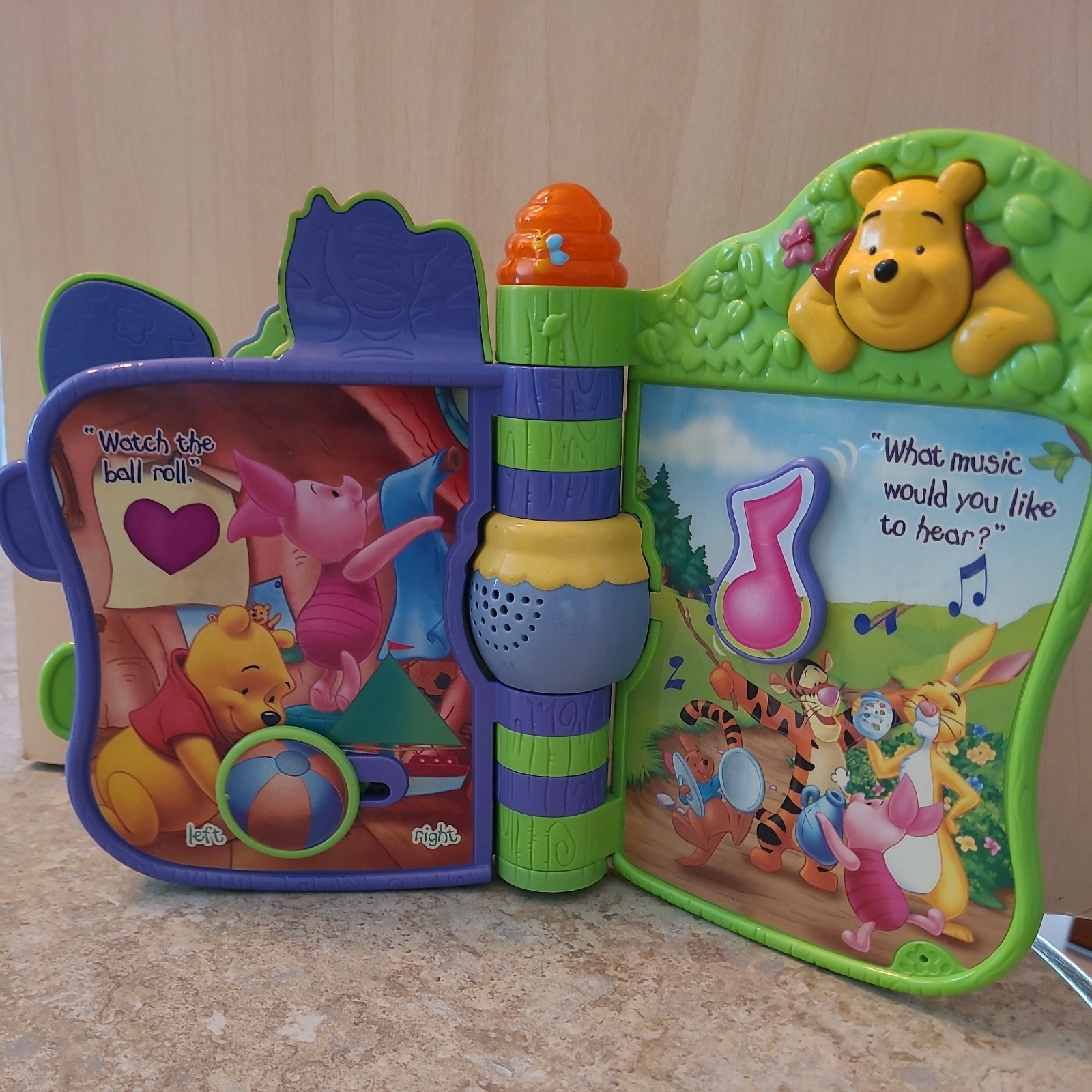 VTech Disney Winnie the Pooh Slide ‘n Learn Storybook Interactive Musical Toy