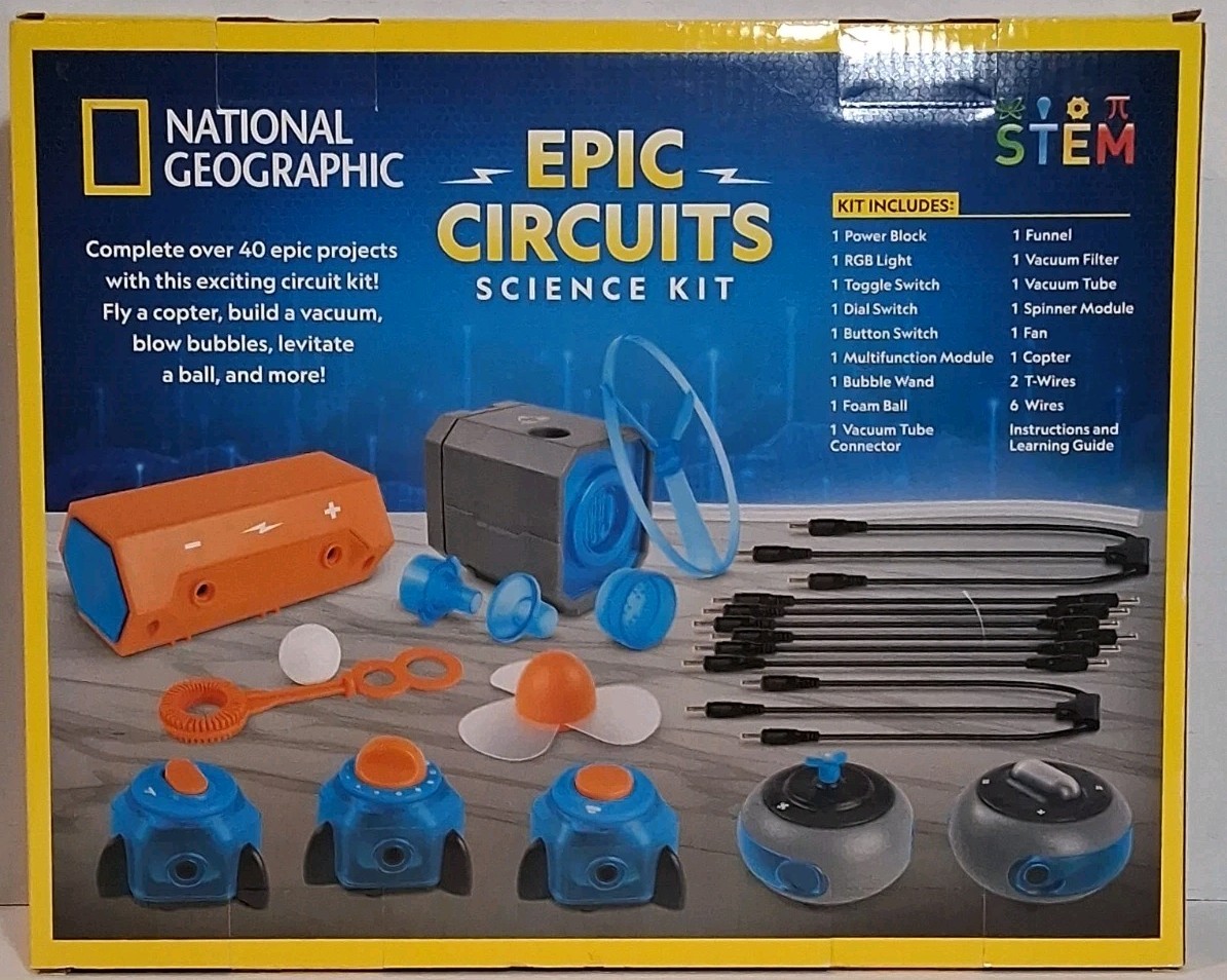 National Geographic Circuit Maker Kit Electronics Kit for Kids with 40+ Projects