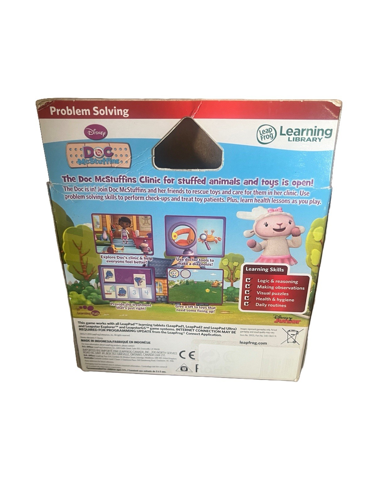 LeapFrog LeapPad LeapsterGS Learning Problem Solving Game Doc McStuffins 3-5 yrs